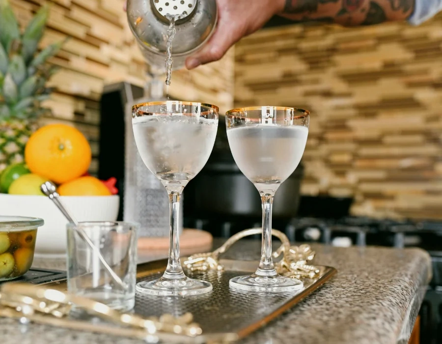 two vodka cocktails