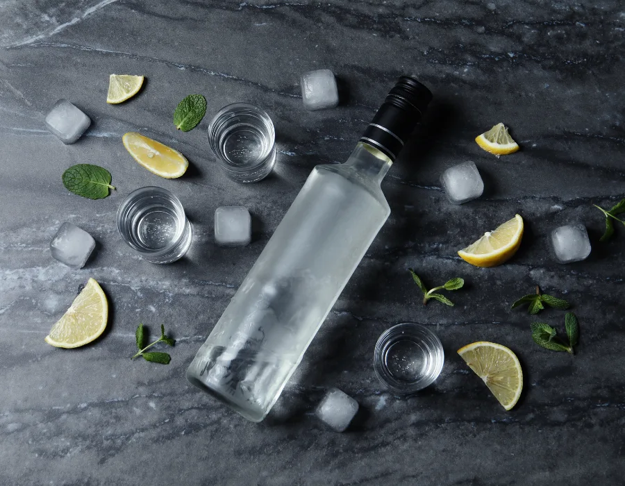premium spirits on table