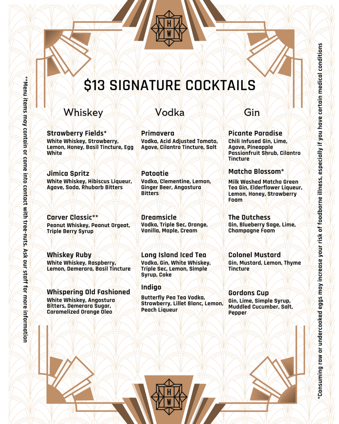 Hush And Whisper Spring 2025 Drink Menu (1)