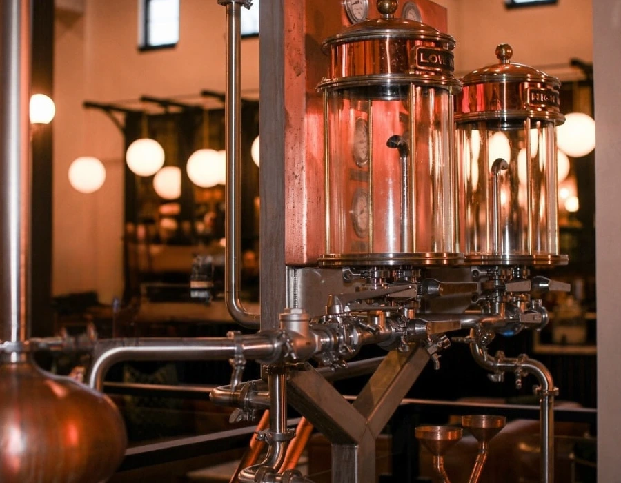 inside hush and whisper distillery 