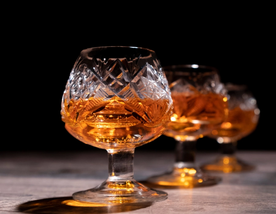 scotch in fancy glasses