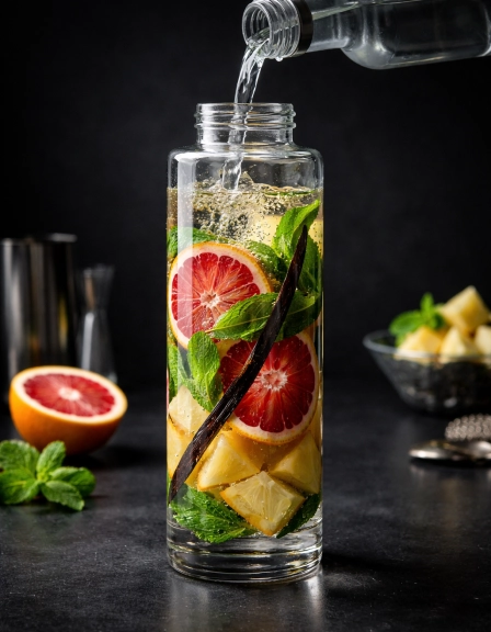 grey goose vodka being infused